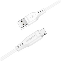 Кабель Acefast C3-04 Type-C TPE charging data cable - White