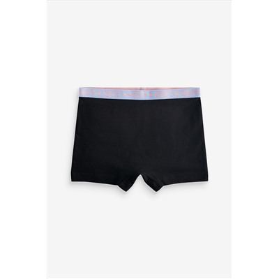 Black Bright Waistband Briefs 5 Pack (2-16yrs)