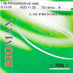 Линза полимерная прогрессивная Progressive N=1.56 HMC EMI (цена за пару)