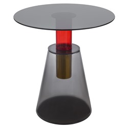 Столик кофейный Amalie, Ø60 см, серый/красный