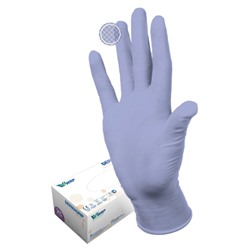 Перчатки смотровые SFM р-р M нитрил, нестер. неопудр. текстурир. хлор. фиолетово-голубые №1 (50)