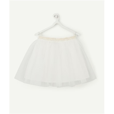 JUPE BLANCHE TOURNANTE EN TULLE FILLE