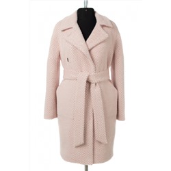 01-10987 Пальто женское демисезонное (пояс) Ворса розовый