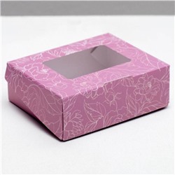 Кондитерская упаковка, коробка с ламинацией «Нежность», 10 х 8 х 3.5 см