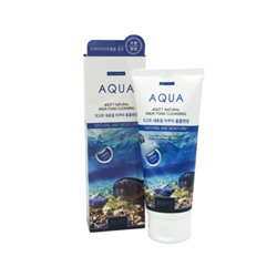 JIGOTT Natural Aqua Foam Cleansing Пенка для умывания с аквамарином 180мл