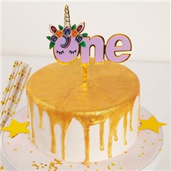 Топпер на торт «Единорожка» 14×11 см
