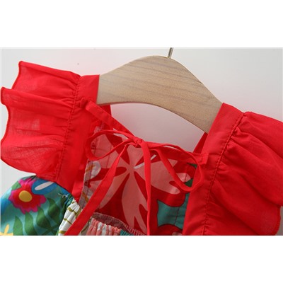 Комплект платье со шляпой, арт КД163, цвет: клубнично-красное