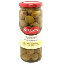 Оливки Serrata зеленые без косточки 340 гр (Португалия)