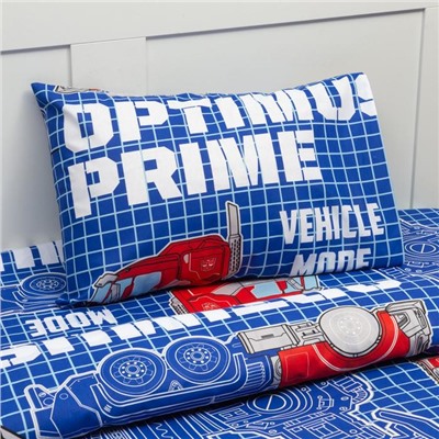 Постельное бельё 1,5 сп Neon Series "Optimus Prime" Transformers 143*215 см, 150*214 см, 50*70 см -1 шт, светится в темноте