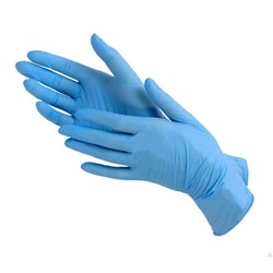 Перчатки нитриловые размер XS голубые