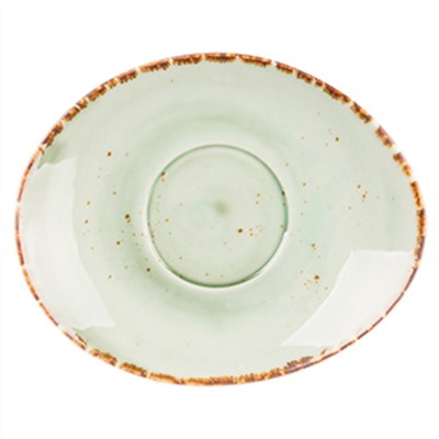 Блюдце Organica Green 18,5*15 см к бульонной чашке арт.81223075, P.L. Proff Cuisine