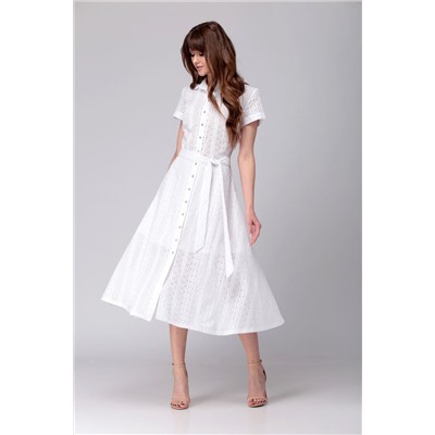 Платье AMORI  9528 молочный/косичка