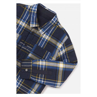Двусторонняя куртка-рубашка для мальчика Темно-синяя 7184 151261_117575