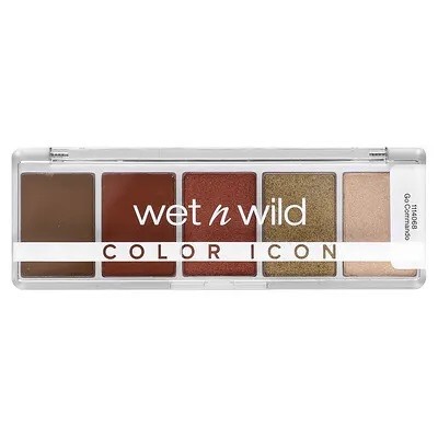 wet n wild, Color Icon, Go-Commando, палитра теней из 5 оттенков, 6 г (0,21 унции)