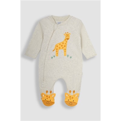 JoJo Maman Bébé Appliqué Zip Sleepsuit