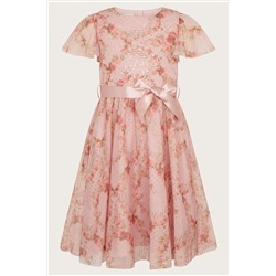 Monsoon Pink Rose Print Dress