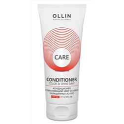 OLLIN care кондиционер; сохраняющий цвет и блеск окрашенных волос 200мл/ color&shine save conditione