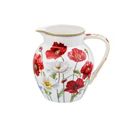 Кувшин 1,2 л 16*13*15,5 см "Маки" NEW BONE CHINA