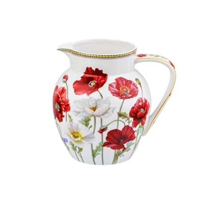 Кувшин 1,2 л 16*13*15,5 см "Маки" NEW BONE CHINA