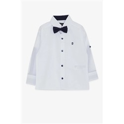Рубашка для мальчика с галстуком-бабочкой, возраст 3–7 лет, белая G430-127