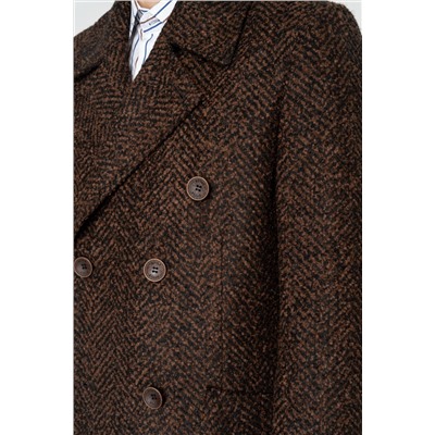 Пальто Elema 1М-10342-1-182 черно-коричневый