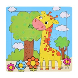 Пазл "Жираф с цветами"
