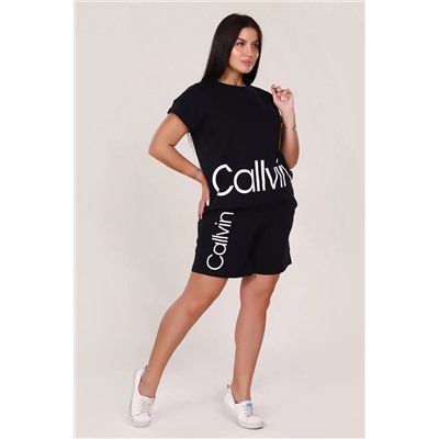 Костюм футболка+шорты - Callvin - 601 - чёрный