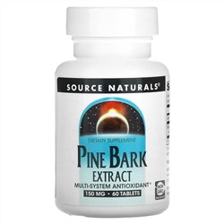 Source Naturals, экстракт сосновой коры, 150 мг, 60 таблеток