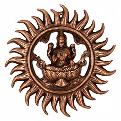 Лакшми в солнце Панно силумин 30см 584гр символ Счастья Процветания и Богатства