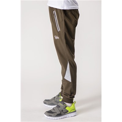 Спортивные брюки М-1103: Хаки / Серый меланж