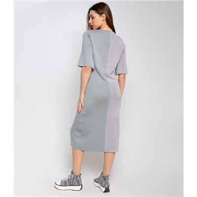 Платье #КТ82115, серый, оливковый