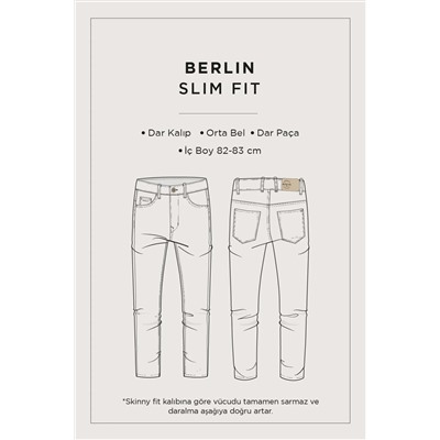 Мужские джинсовые брюки цвета индиго Berlin в винтажном стиле, гибкие зауженные брюки B003521