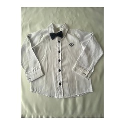 Белая льняная рубашка для мальчика 2580741