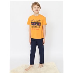 CSKB 50164-30 Пижама для мальчика (футболка, брюки),охра