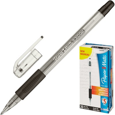 Ручка гелевая PAPER MATE S0929350 РМ300 0,7 мм. рез. манж. черный