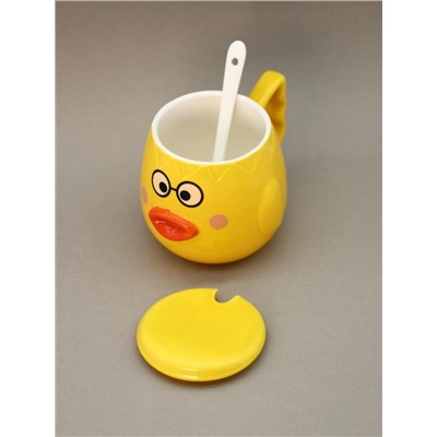 Кружка «Cutie duckling, glasses», yellow (400 ml)