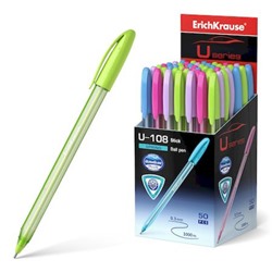 Ручка шариковая U-108 Spring Stick Ultra Glide Technology синяя 1.0мм 58108 ErichKrause