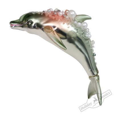 Дельфин "Розовая лагуна" (стекло) 14х7,5х7 см