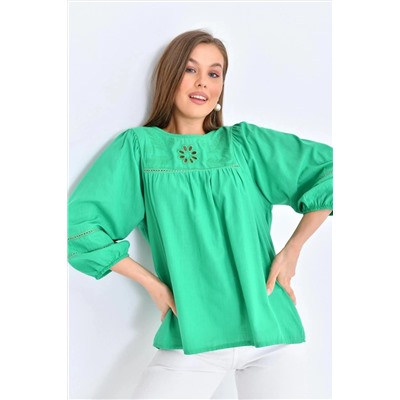 Женская блузка Parkkaron зеленого цвета