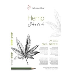 Альбом-склейка для набросков Hahnemühle "Hemp Sketch", 80 г/м2, A4, 80 л, волокна конопли 60% и хлопок 40% АКЦИЯ!