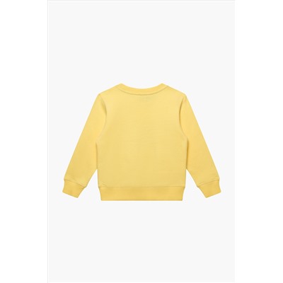 Trotters London Yellow Liberty Print Elysian Day Heart Cotton Sweatshirt