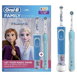 Набор электрических зубных щеток ORAL-B Family Edition (Pro 1 Gum Care D16.513.1U Blue + Vitality Kids D100.413.2K Frozen ll Холодное Сердце)