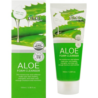 [EKEL] Пенка для лица нежная АЛОЭ Aloe Foam Cleanser, 100 мл