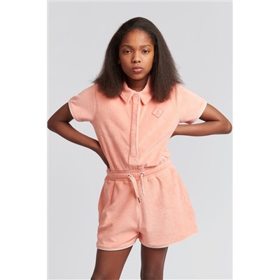 Juicy Couture Girls Pink Towelling Playsuit