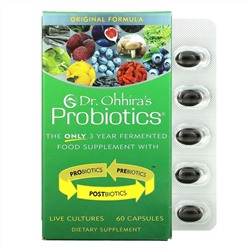 Dr. Ohhira's, Essential Formulas Inc., Probiotics, добавка с пробиотиками, оригинальная рецептура, 60 капсул