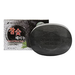 3W CLINIC Charcoal Beauty Soap Мыло с древесным углем