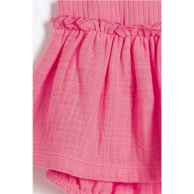 River Island Baby Girls Coral Cheesecloth Bloomer Set