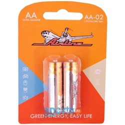 Батарейка AA AIRLINE LR6  комплект 2шт