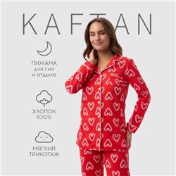 Пижама женская (рубашка и брюки) KAFTAN "Love" размер 44-46