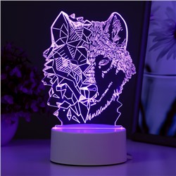 Светильник "Волк" LED RGB от сети 13,5х9,5х17,6 см RISALUX